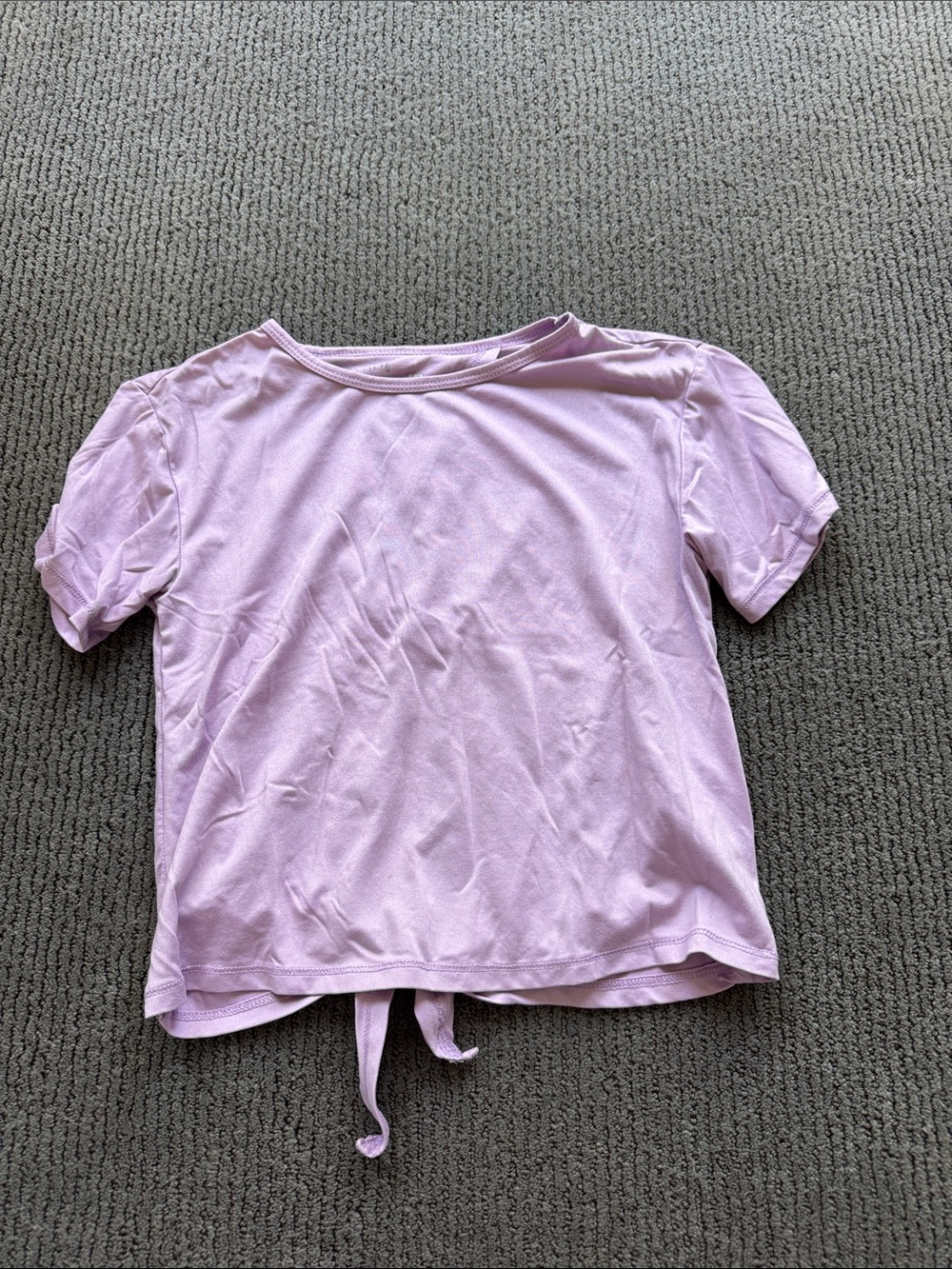 Ideology Lilac Short Sleeve Tie-Front Tee